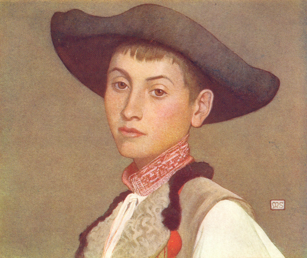 SLOVAKIA. A Young Slovak 1909 old antique vintage print picture